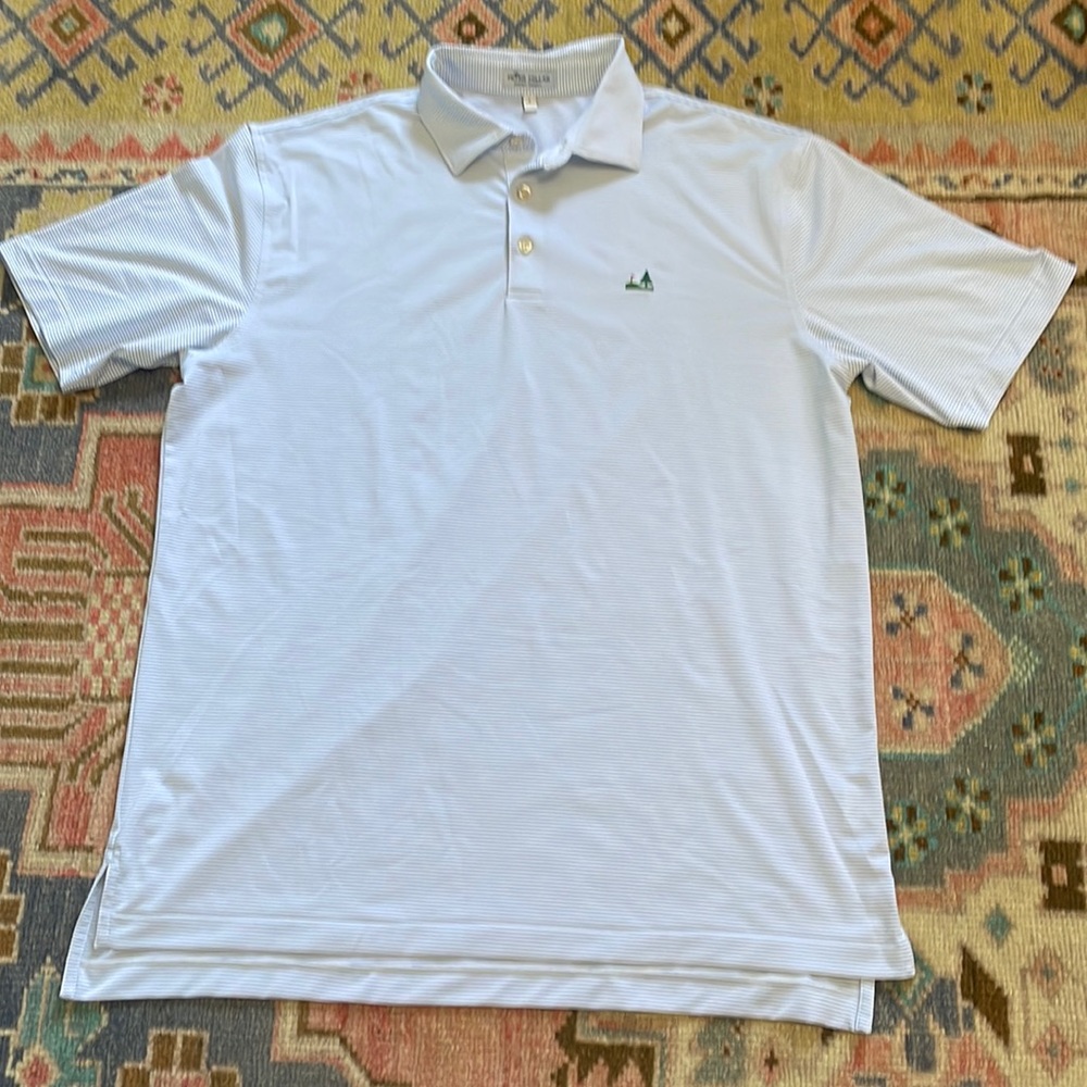 Peter Miller Mens Striped Golf Shirt